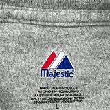 2007 Red Sox Majestic Mlb T-Shirt - Large Grey Cotton Blend