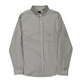 Vintage Armani Exchange Striped Shirt - XL Grey Cotton