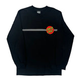 Skateboarding Santa Cruz Graphic Long Sleeve T-Shirt - Small Black Cotton