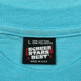 Screen Stars College T-Shirt - Large Blue Cotton Blend