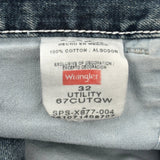 Wrangler Carpenter Shorts - 32W 10L Dark Wash Cotton