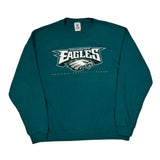 Philadelphia Eagles Nfl Sweatshirt - XL Green Cotton