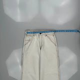 J.Galt Carpenter Trousers - 26W UK 6 White Cotton