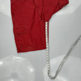Wrangler Cargo Shorts - 33W 9L Red Cotton