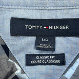 Tommy Hilfiger Checked Short Sleeve Shirt - Large Blue Cotton