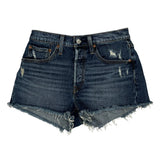 Levis Denim Shorts - 27W UK 8 Dark Wash Cotton