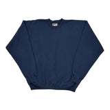 1990'S Blank Made In USA Hanes Sweatshirt - XL Blue Cotton