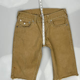 True Religion Denim Shorts - 34W 15L Brown Cotton