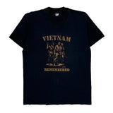 Vietnam Remembered 1984 Screen Stars Single Stitch T-Shirt - XL Black Cotton Blend