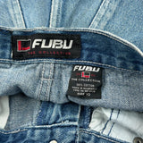 Age 10 Fubu Cargo Denim Shorts - 26W 9L Blue Cotton