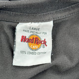 Hard Rock Cafe Graphic Long Sleeve T-Shirt - Large Black Cotton