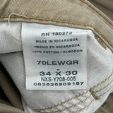 Wrangler Cargo Pants - 34W 30L Khaki Cotton