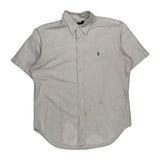 Ralph Lauren Striped Short Sleeve Shirt - Large Pink Cotton