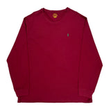 Polo By Ralph Lauren Long Sleeve T-Shirt - 2XL Red Cotton