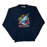 100 Years Of Magic Disney Graphic Sweatshirt - Medium Navy Polyester Blend