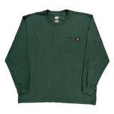 Dickies Long Sleeve T-Shirt - XL Green Cotton