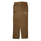 Dickies Carpenter Trousers - 32W 31L Brown Cotton