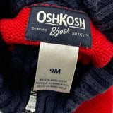 Age 9 Months Oshkosh Striped Rugby Shirt - 3XS Navy Cotton