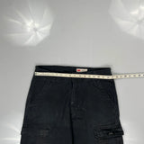 Wrangler Cargo Trousers - 34W 32L Black Cotton