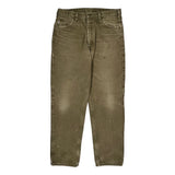 Carhartt Flannel Lined Pants - 34W 33L Brown Cotton