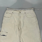 Unbranded Carpenter Shorts - 36W 12L Cream Cotton