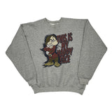 Hanes Cartoon Sweatshirt - Large Grey Cotton Blend