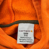 Age 8-10 Carhartt Spellout Hoodie - Small Orange Cotton