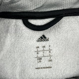 Adidas Hoodie - Large Grey Cotton Blend