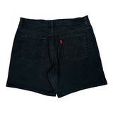 Levis Denim Shorts - 34W US 10 Black Cotton