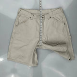 Wrangler Carpenter Shorts - 32W 9L Beige Cotton