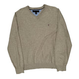 Tommy Hilfiger Jumper - Large Beige Cotton