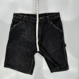 Faded Glory Carpenter Shorts - 36W 10L Black Cotton