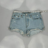 Levis Denim Shorts - 29W UK 10 Light Wash Denim
