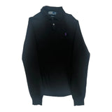 Polo By Ralph Lauren Long Sleeve Polo Shirt - Small Black Cotton