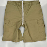 Dickies Cargo Shorts - 38W 12L Khaki Cotton