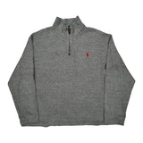 Polo By Ralph Lauren 1/4 Zip - 2XL Gray Cotton
