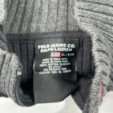 Ralph Lauren 1/4 Zip - XL Black Cotton