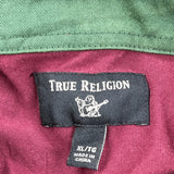Vintage True Religion Polo Shirt - XL Burgundy Cotton
