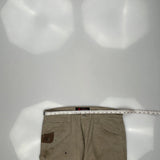 Unbranded Double Knee Carpenter Pants - 36W 32L Khaki Cotton