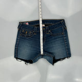 True Religion Denim Shorts - 29W US 4 Blue Cotton