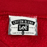 Made In USA Lee Christmas Sweatshirt - XL Red Cotton Blend
