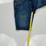 Levis Denim Shorts - 28W UK 8 Dark Wash Cotton Blend