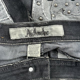 Embroidered Avalanche Studded Jeans - 38W 31L Gray Cotton