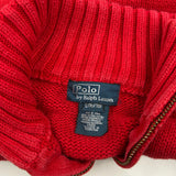 Polo By Ralph Lauren 1/4 Zip - Large Red Cotton
