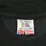 Fruit Of The Loom Single Stitch T-Shirt - XL Black Cotton
