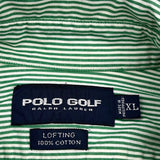 Lofting Polo By Ralph Lauren Striped Shirt - XL Green Cotton