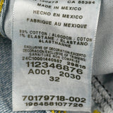 Lee Double Knee Carpenter Shorts - 32W 11L Light Wash Cotton