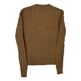 Polo By Ralph Lauren Cable Knit Sweater - Small Brown Cotton