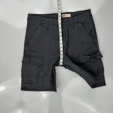 Wrangler Cargo Shorts - 33W 10L Grey Cotton