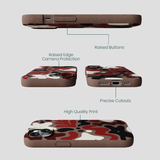 Chocolate Brown Earthy Curves iPhone 14 Case